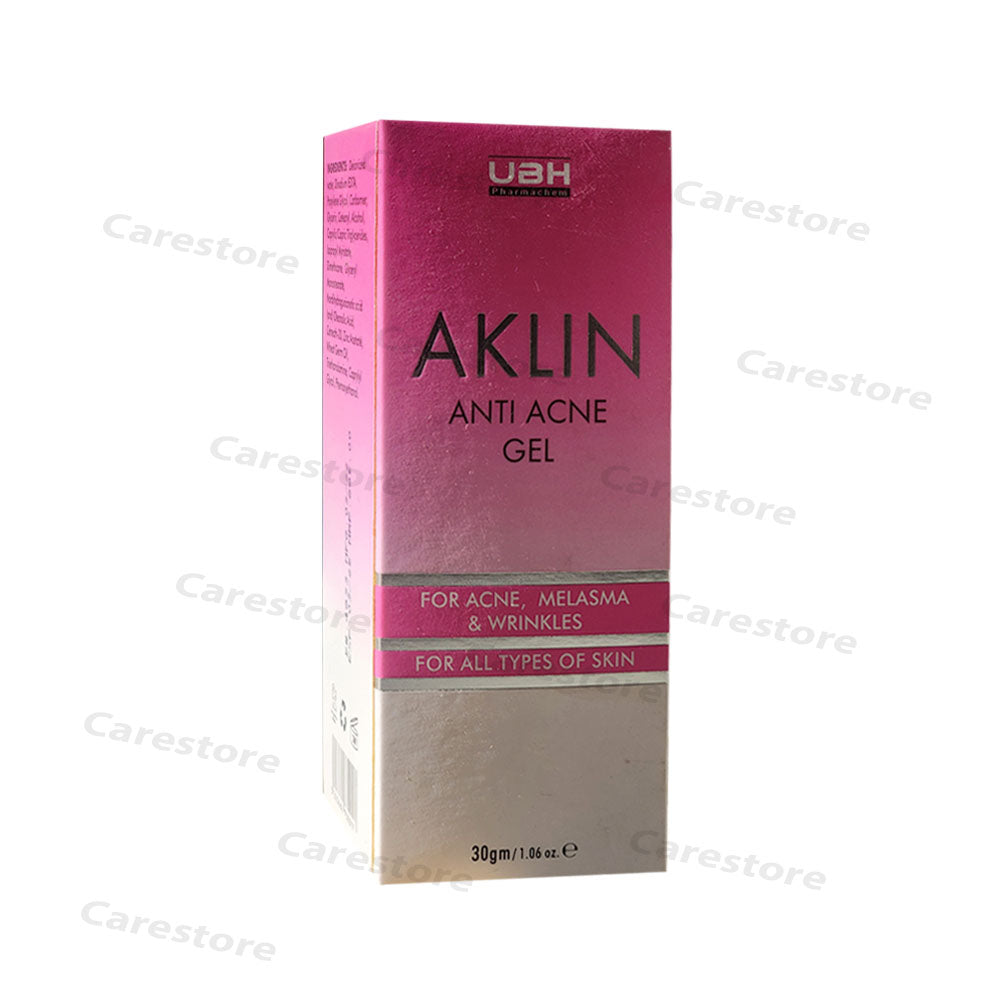 Aklin Anti Acne Gel 30gm UBH Pharma