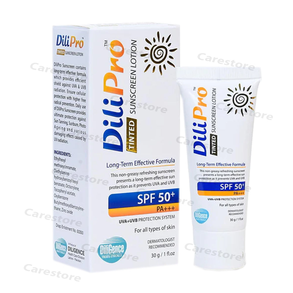 Dilipro Tinted Sunscreen Lotion SPF 50+