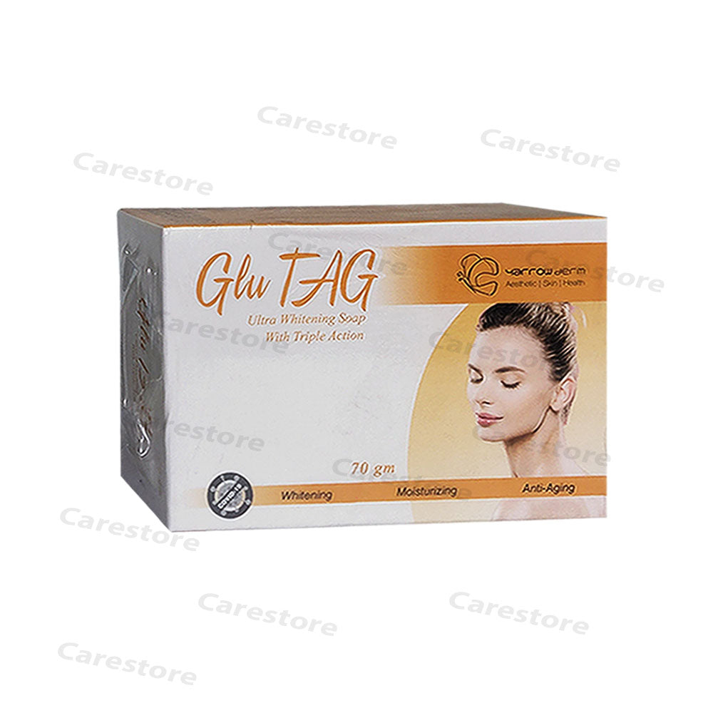 Glu tag Ultra Whitening Soap 70gm Yarrow Derm pharma