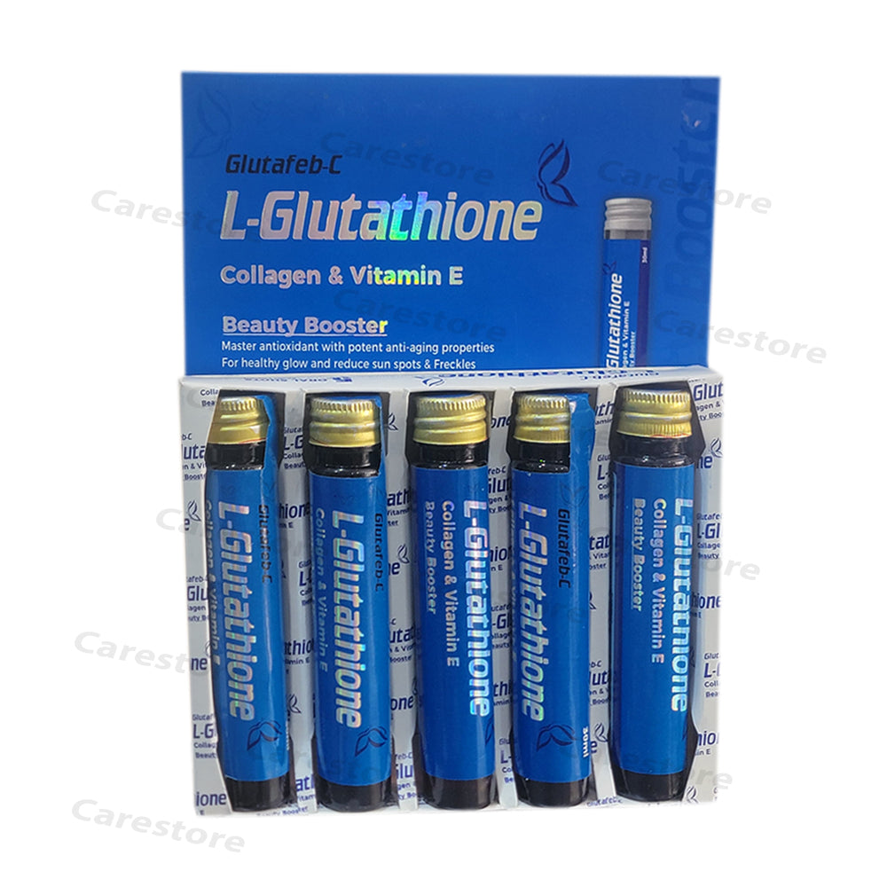 Glutafeb-C L-Glutathione Collagen & Vitamin E Oral Shots CareStore Glutafeb-C L-Glutathione Collagen & Vitamin E Oral Shots CareStore