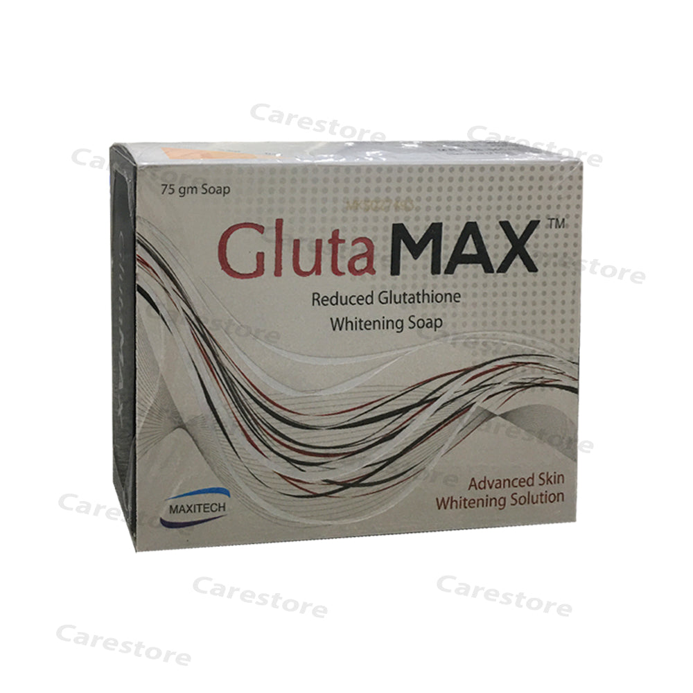 Glutamax reduced glutathione whitening soap skincare lightening maxitech pharma