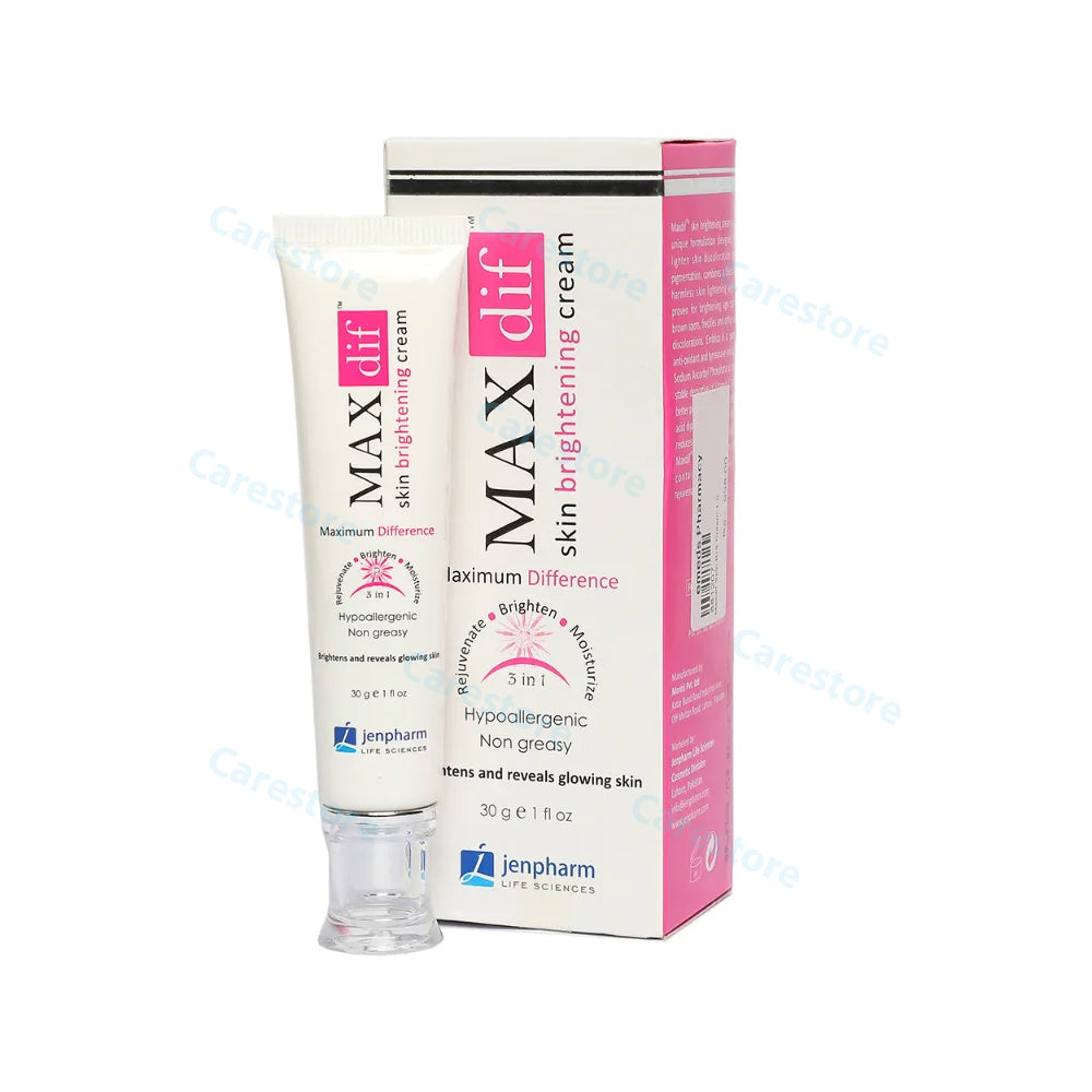 Maxdif skin Intsant brightening whitening cream moisture care jenpharm life sciences