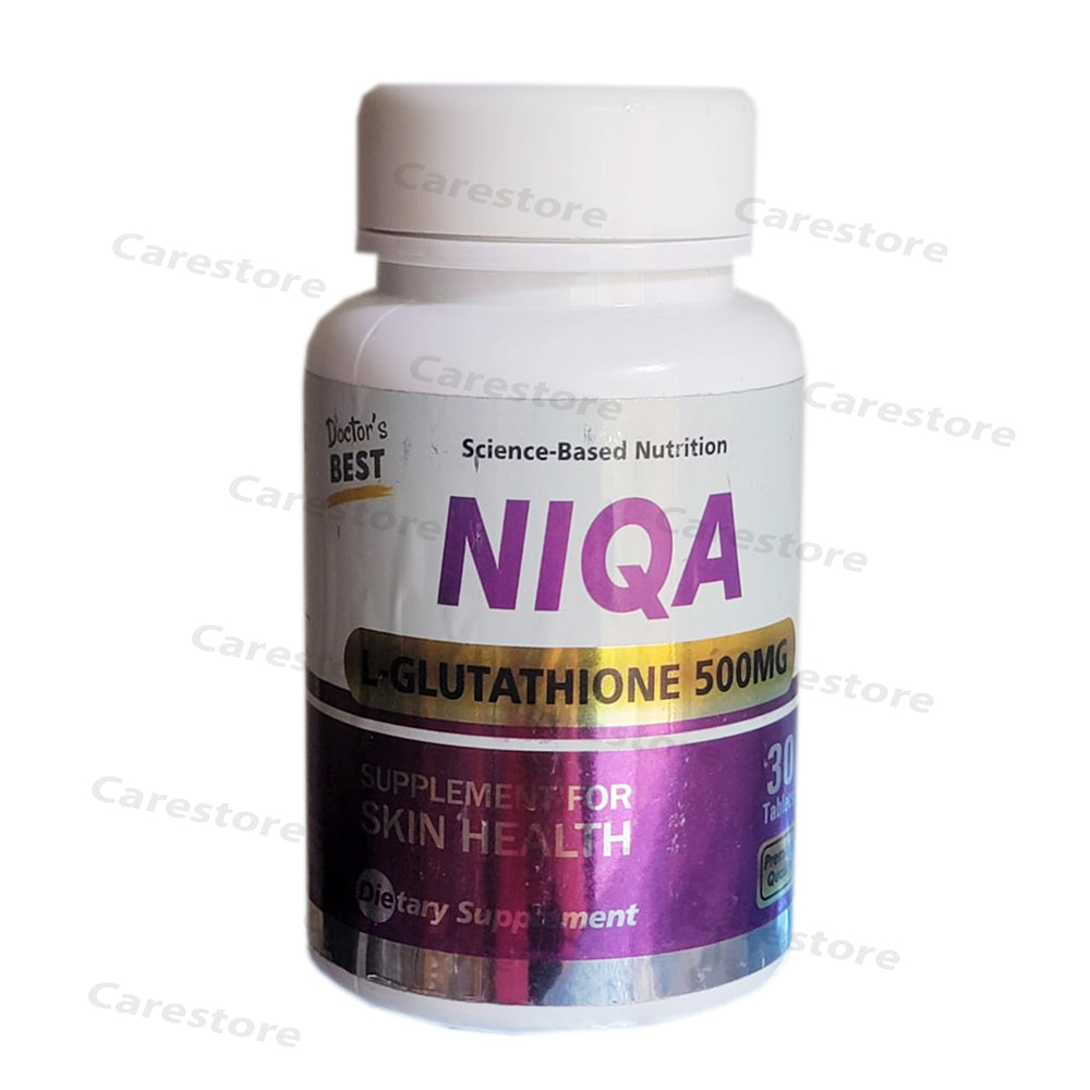 Niqa L-Glutathione 500mg Tablets CareStore Niqa L-Glutathione 500mg Tablets CareStore