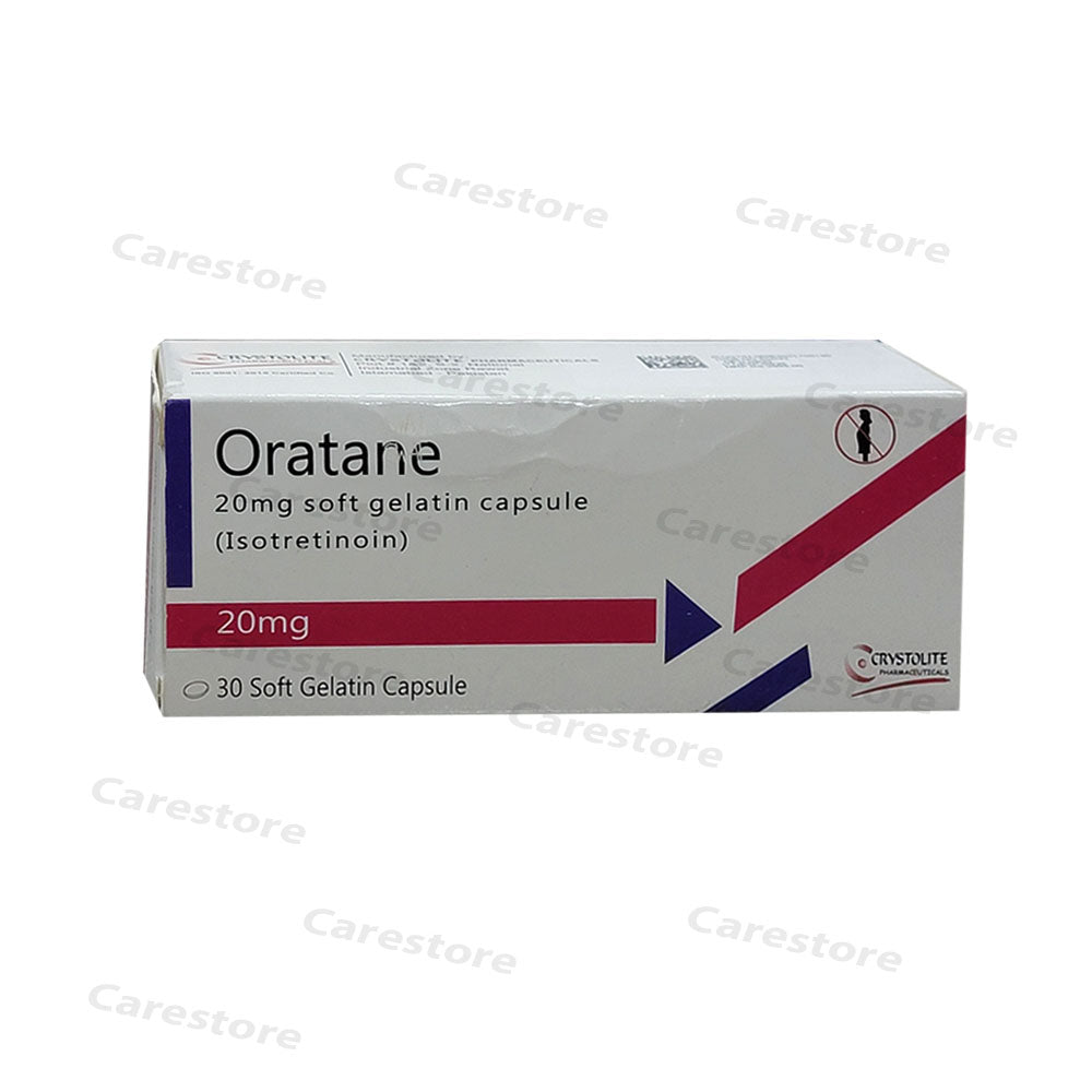 Oratane Capsules 20mg Crystolite Pharmaceuticals pharma