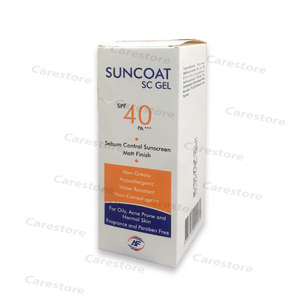 Suncoat sc gel spf 40 PA+++ sebum control sunscreen sunblock skincare Aftecpharma