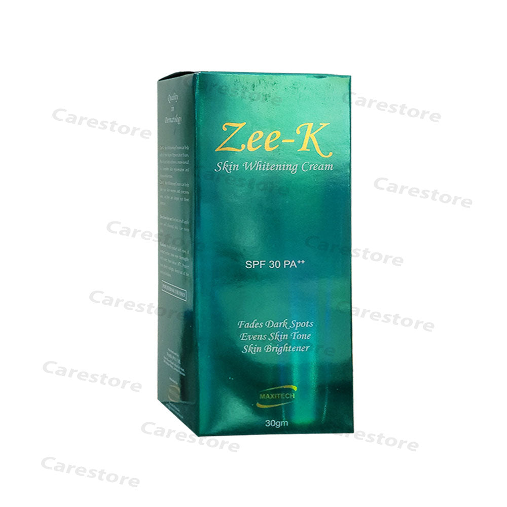 Zee K Skin Whitening Cream 30gm Maxitech pharma