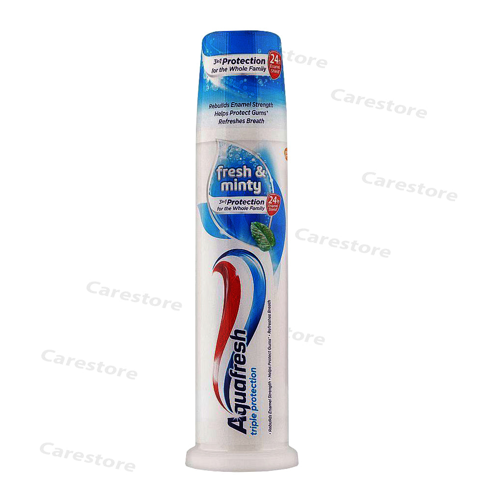 Aquafresh triple protection fresh and minty toothpaste 75ml