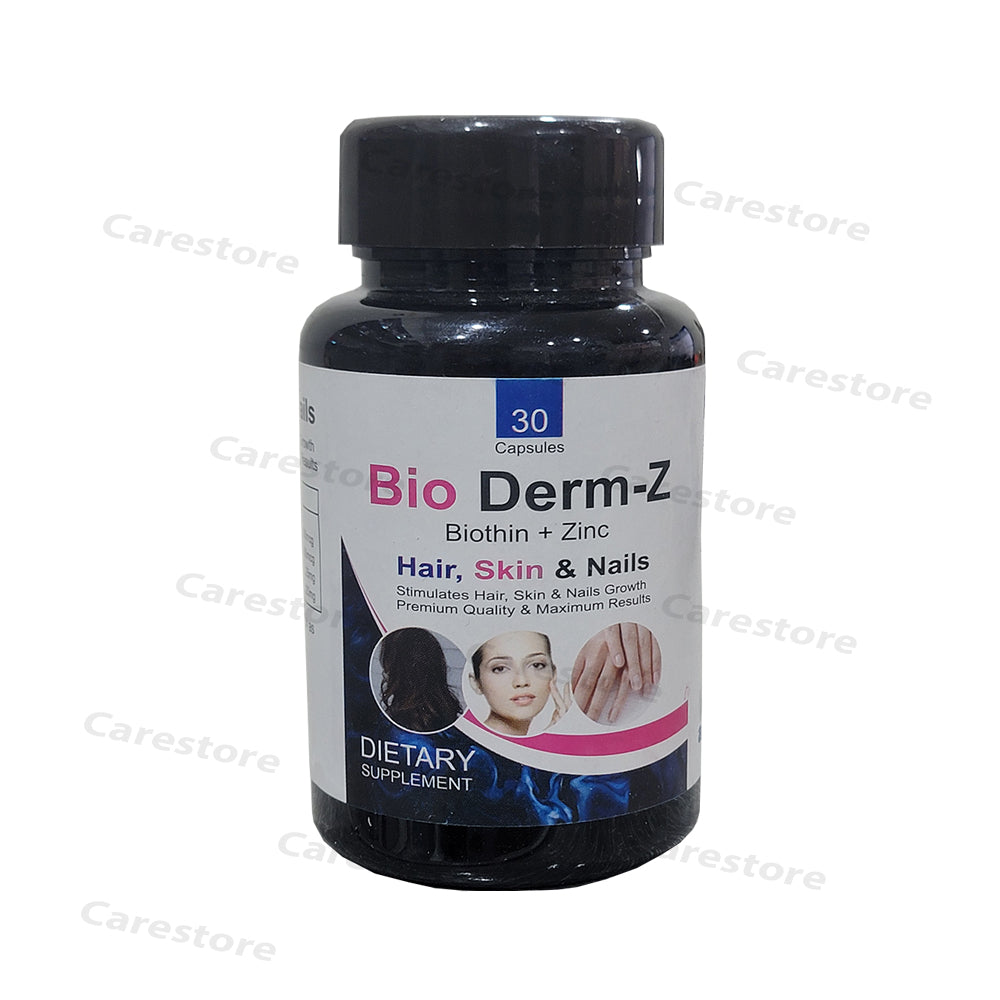 bio derm z biotin zinc hair skin nails dietary supplement