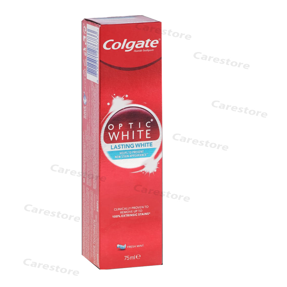 colgate  optic white  fluoride toothpaste 75ml