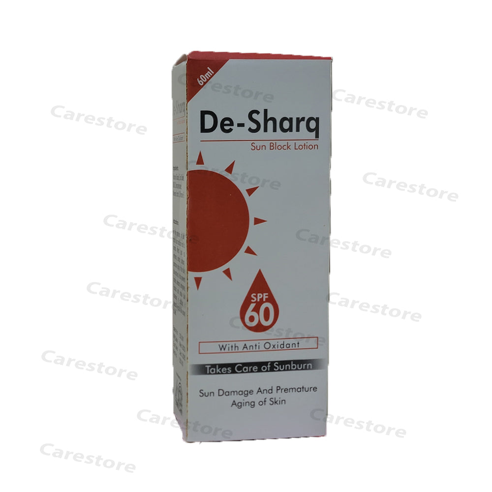 de Sharq sun block lotion spf60 tulip healthcare