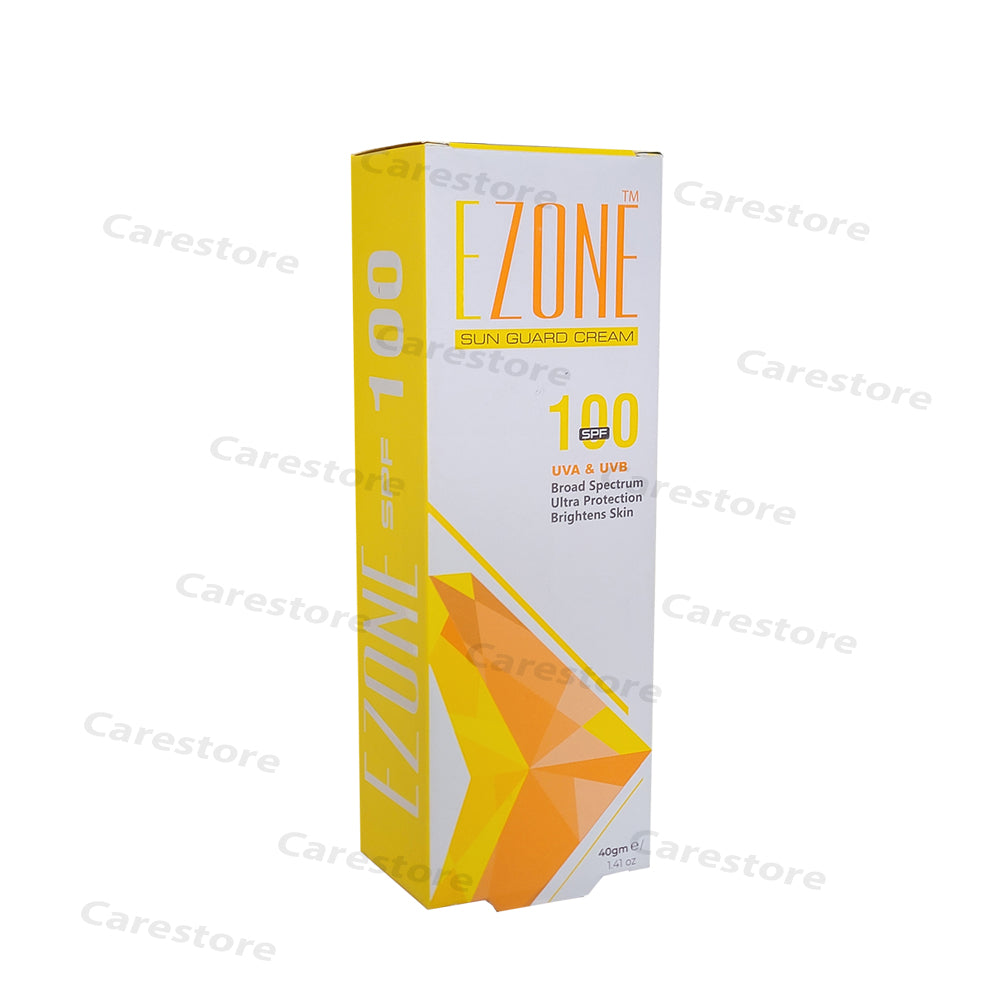 ezone sunguard cream spf 100 40gm sun protection montis pharma