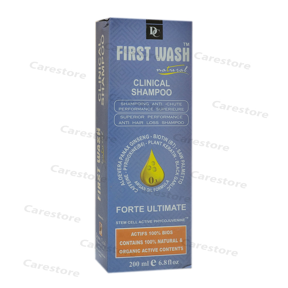 First Wash Natural Clinical Shampoo Fort Ultimate 200ml Anti Hair Fall derma clean 