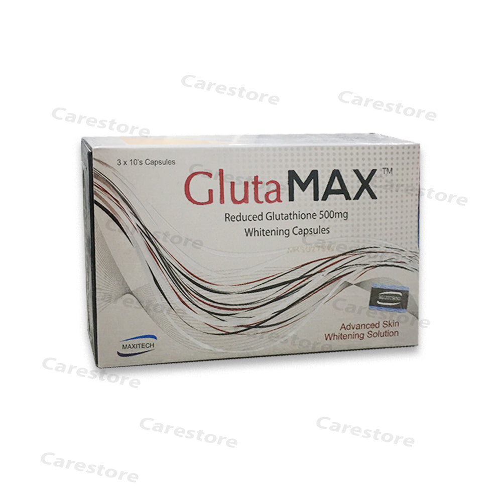 glutamax whitening capsules reduced glutathione500mg skincare lightening advanced solution maxitech pharma