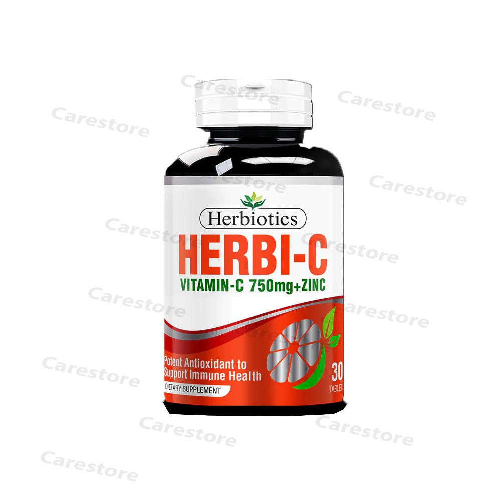 herbiotics herbi C vitamin c 750mg zinc dietary supplement