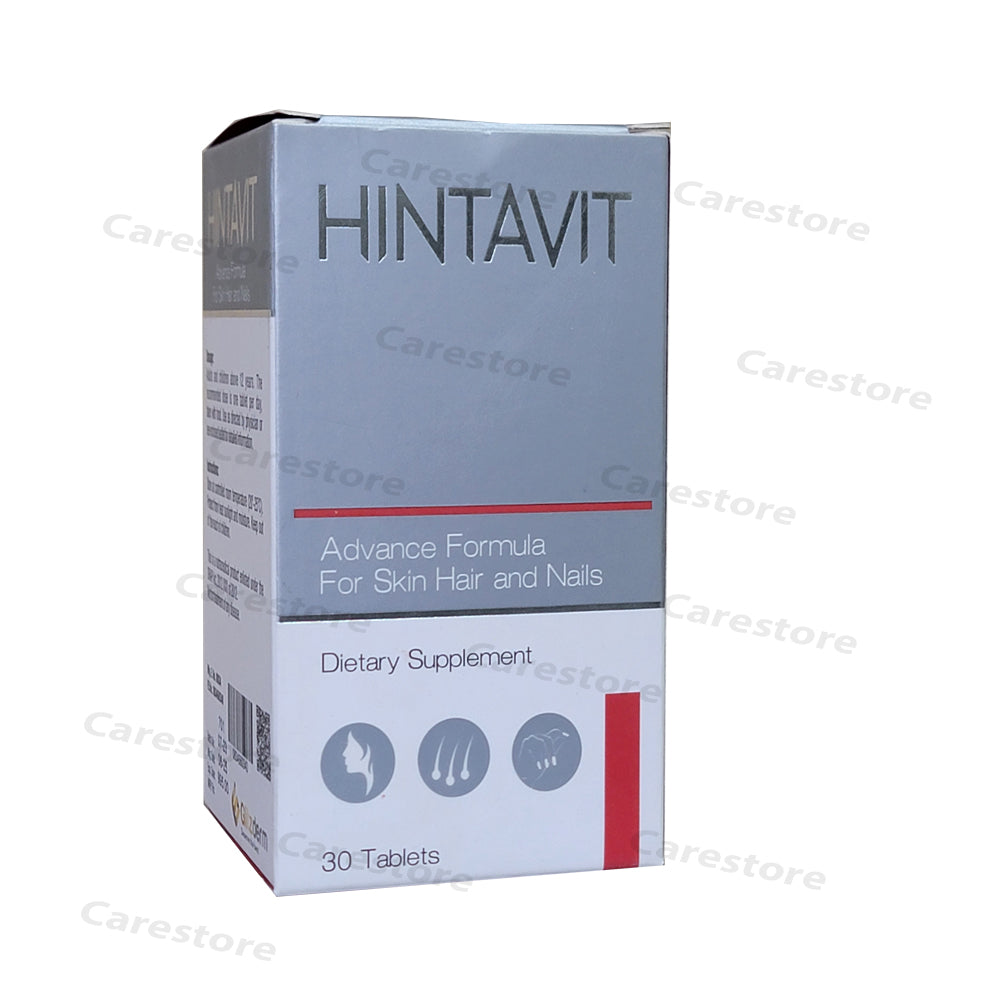 Hintavit advance formula for hair and nails 30 tablets.