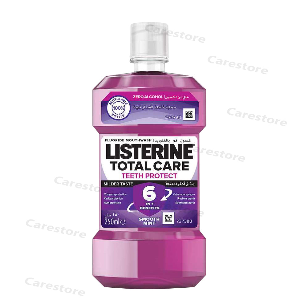 Listerine total care teeth protect mouthwash smooth mint 250ml