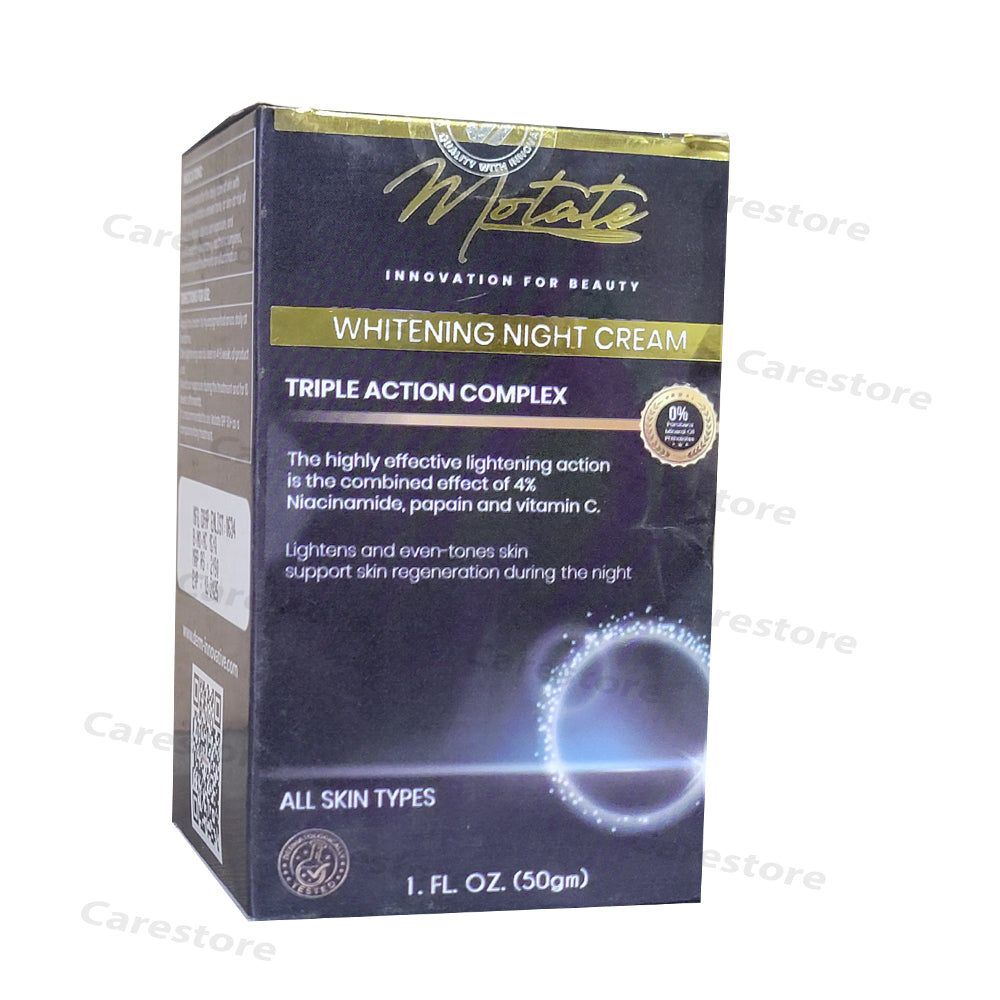 Motato whitening night cream triple action complex