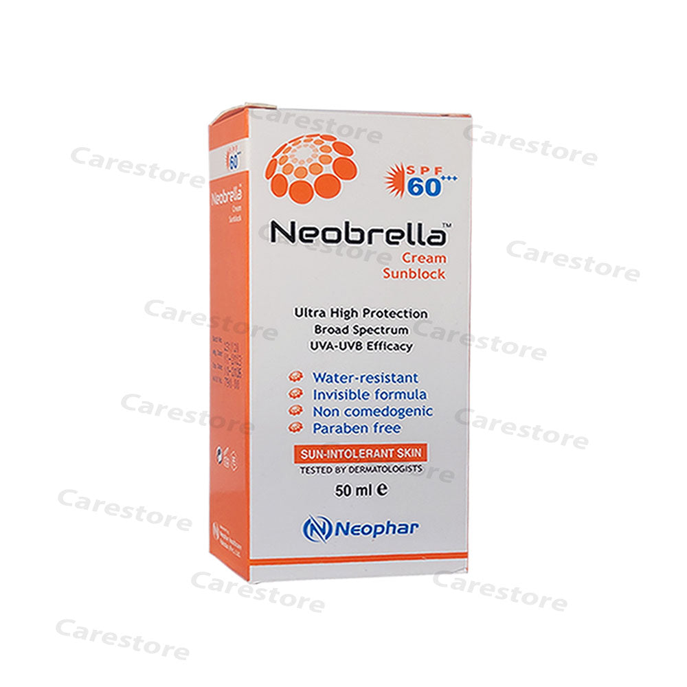 neobrella sunblock cream spf 60 50ml neophar healthcare pharma