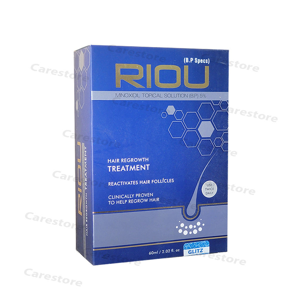 riou hair regrwth treatment minoxidil 5 glitz pharma