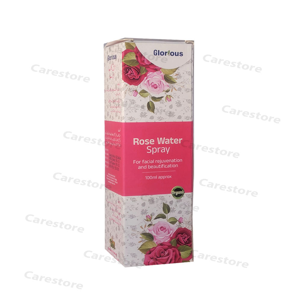 rose water spray 100ml glorious natural pharma