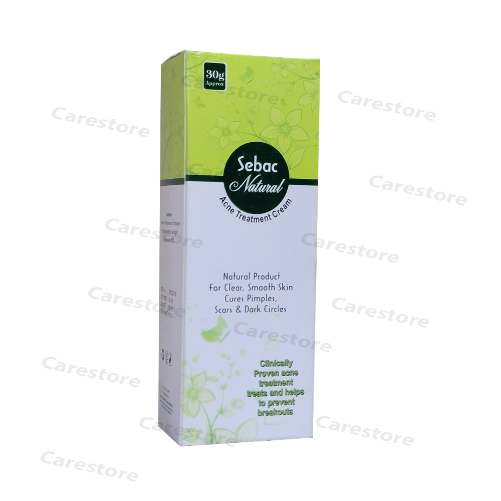 Sebac natural acne treatment cream natural product for clear smooth skin scars and dark circles