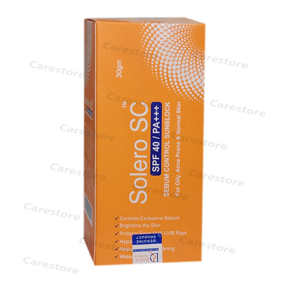 Solero Sc SPF 40 PA+++ Sebum Control Sunblock