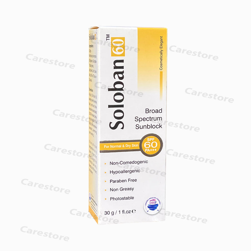 Soloban SPF60 PA+++ 30gm – CareStore