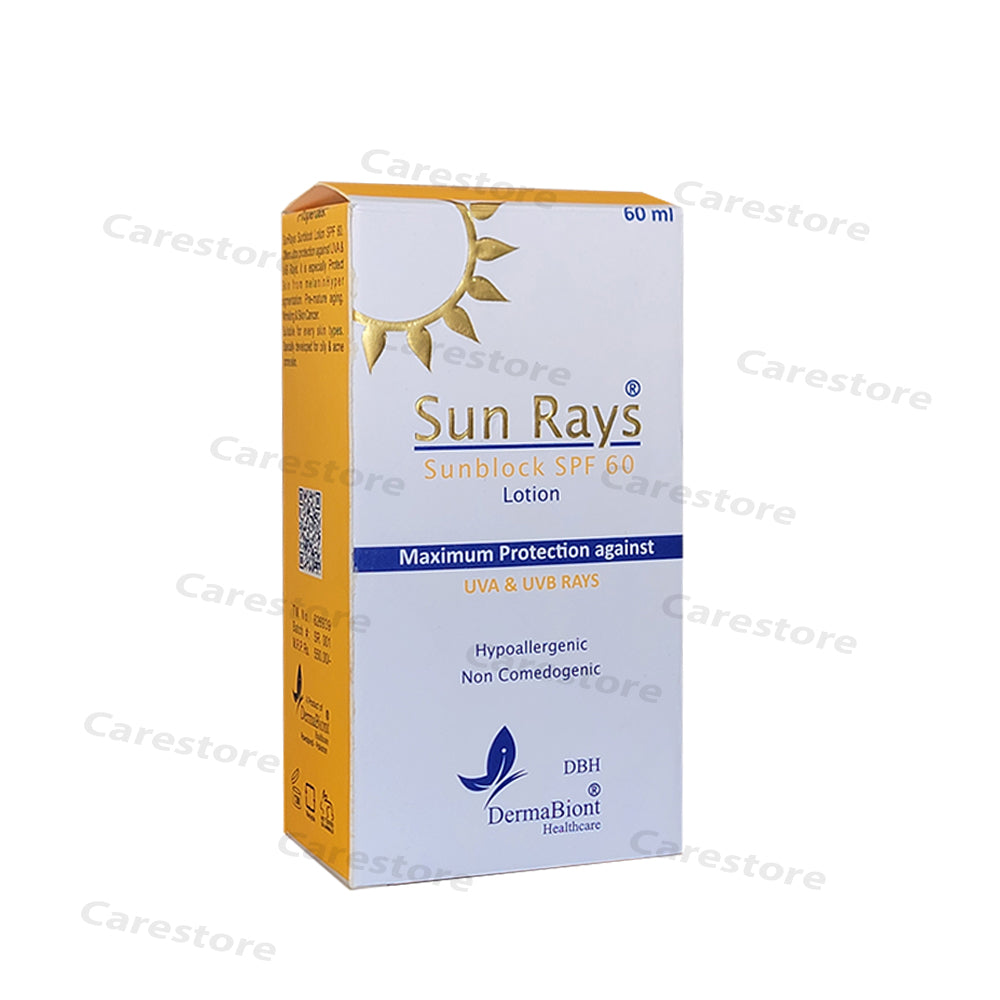 sun rays sunblock spf60 maximum protection derma biont