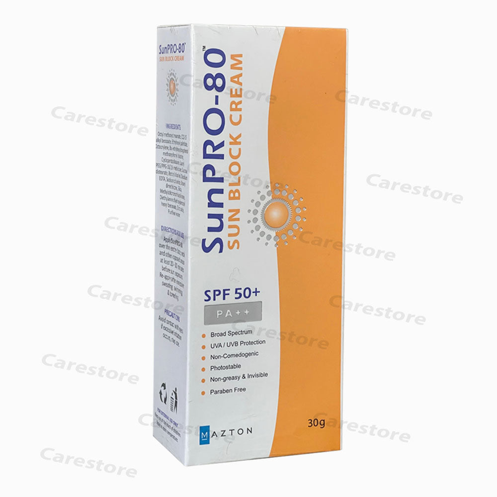 SunPRO 80 Sunblock Cream SPF 50 – CareStore